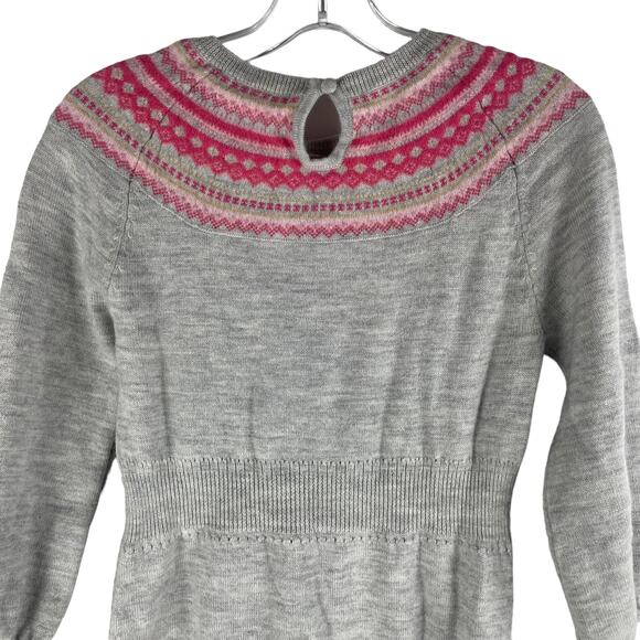 Lilly Pulitzer Wool Angora Fair Isle Sweater Dress Gray Size S - Picture 6 of 6
